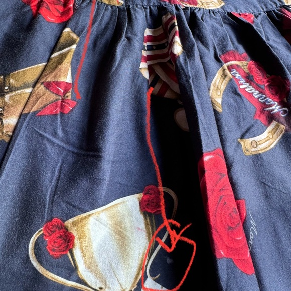 Monna Lisa girls navy blue red dress size 5, 108cm - Picture 3 of 7